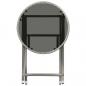 Preview: 3-tlg. Bistro-Set Poly Rattan und Hartglas Grau