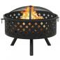 Preview: Feuerstelle mit Schürhaken 68 cm XXL Stahl