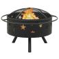 Preview: Feuerstelle mit Schürhaken 76 cm XXL Stahl