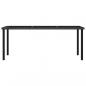 Preview: Garten-Esstisch Schwarz 180x70x73 cm Poly Rattan