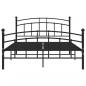 Preview: Bettgestell Schwarz Metall 200x200 cm