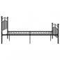 Preview: Bettgestell Schwarz Metall 200x200 cm