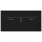 Preview: Waschbeckenunterschrank Schwarz 90x38,5x46 cm Holzwerkstoff