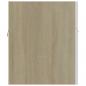 Preview: Waschbeckenunterschrank Weiß Sonoma-Eiche 90x38,5x46 cm