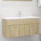 Preview: ARDEBO.de - Waschbeckenunterschrank Sonoma-Eiche 100x38,5x46cm