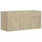 Preview: Waschbeckenunterschrank Sonoma-Eiche 100x38,5x46cm