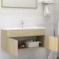 Preview: Waschbeckenunterschrank Sonoma-Eiche 100x38,5x46cm