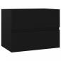 Preview: Waschbeckenunterschrank Schwarz 60x38,5x45 cm Holzwerkstoff