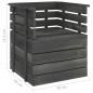 Preview: Gartensessel Massivholz Kiefer Dunkelgrau