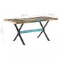 Preview: Esstisch 160x80x76 cm Altholz Massiv 