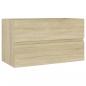 Preview: ARDEBO.de - Waschbeckenunterschrank Sonoma-Eiche 80x38,5x45cm Holzwerkstoff