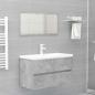 Preview: Waschbeckenunterschrank Betongrau 80x38,5x45 cm Holzwerkstoff