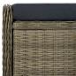 Preview: Verstellbarer Gartensessel mit Fußhocker Poly Rattan Braun