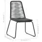 Preview: Gartenstühle 4 Stk. Poly Rattan Schwarz