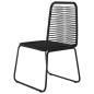 Preview: Gartenstühle 6 Stk. Poly Rattan Schwarz