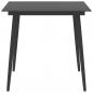 Preview: Garten-Esstisch Schwarz 80x80x74 cm Stahl und Glas
