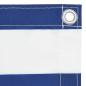 Preview: Balkon-Sichtschutz Weiß und Blau 75x500 cm Oxford-Gewebe