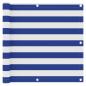 Preview: Balkon-Sichtschutz Weiß und Blau 90x300 cm Oxford-Gewebe