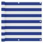 Preview: ARDEBO.de - Balkon-Sichtschutz Weiß und Blau 90x600 cm Oxford-Gewebe