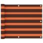 Preview: Balkon-Sichtschutz Orange und Braun 75x300 cm Oxford-Gewebe