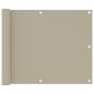 Preview: Balkon-Sichtschutz Beige 75x300 cm Oxford-Gewebe