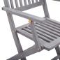 Preview: Klappbare Gartenstühle 2 Stk. mit Sitzkissen Massivholz Akazie