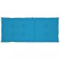Preview: Gartenstuhlauflagen für Hochlehner 6 Stk. Blau 120x50x3cm Stoff