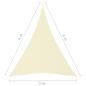 Preview: Sonnensegel Oxford-Gewebe Dreieckig 3x4x4 m Creme
