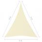 Preview: Sonnensegel Oxford-Gewebe Dreieckig 3x4x4 m Creme