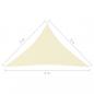 Preview: Sonnensegel Oxford-Gewebe Dreieckig 5x5x6 m Creme