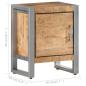 Preview: Nachttisch 40x30x50 cm Raues Mangoholz