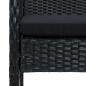 Preview: ARDEBO.de - 4-tlg. Garten-Lounge-Set mit Auflagen Poly Rattan Schwarz