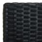 Preview: 4-tlg. Garten-Lounge-Set mit Auflagen Poly Rattan Schwarz