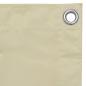 Preview: Balkon-Sichtschutz Creme 75x500 cm Oxford-Gewebe