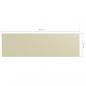 Preview: Balkon-Sichtschutz Creme 90x300 cm Oxford-Gewebe