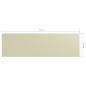 Preview: Balkon-Sichtschutz Creme 90x300 cm Oxford-Gewebe