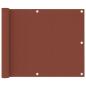 Preview: Balkon-Sichtschutz Terracotta-Rot 75x500 cm Oxford-Gewebe