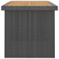 Preview: 9-tlg. Garten-Essgruppe mit Kissen Poly Rattan Schwarz