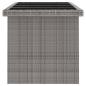 Preview: 7-tlg. Garten-Essgruppe mit Kissen Poly Rattan Grau