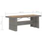 Preview: 7-tlg. Garten-Essgruppe mit Kissen Poly Rattan Grau
