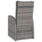 Preview: 7-tlg. Garten-Essgruppe mit Kissen Poly Rattan Grau