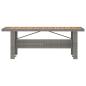 Preview: 7-tlg. Garten-Essgruppe mit Kissen Poly Rattan Grau