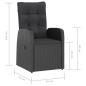 Preview: 7-tlg. Garten-Essgruppe mit Auflagen Poly Rattan Schwarz
