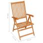 Preview: Gartenstühle 2 Stk. mit Roten Kissen Massivholz Teak