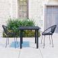 Preview: 3-tlg. Garten-Essgruppe PVC Rattan Schwarz