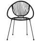 Preview: 3-tlg. Garten-Essgruppe PVC Rattan Schwarz