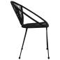 Preview: 3-tlg. Garten-Essgruppe PVC Rattan Schwarz
