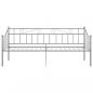 Preview: Schlafsofa Bettgestell Grau Metall 90x200 cm