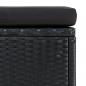 Preview: 6-tlg. Garten-Lounge-Set mit Auflagen Poly Rattan Schwarz