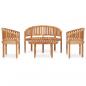 Preview: 4-tlg. Garten-Lounge-Set Massivholz Teak